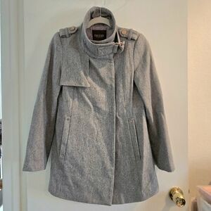 Nice101 Taipei Light Gray Wool Coat Small